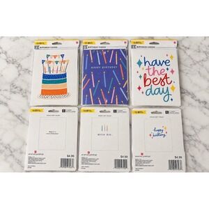 Birthday Cards 18ct Bundle Multicolor New Sealed Multipack
